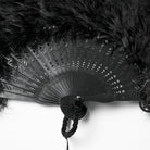 PUNK RAVE Women's Gothic Feathered Tassel Fan