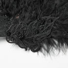 PUNK RAVE Women's Gothic Feathered Tassel Fan