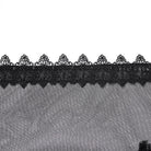 PUNK RAVE Women's Gothic Floral Crochet Multilayer Mesh Skirt