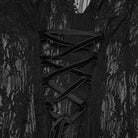 PUNK RAVE Women's Gothic Floral Cutout Lace Shirt