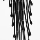 PUNK RAVE Women's Gothic Floral Embroidered Beaded Tassel Necklace