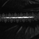 PUNK RAVE Women's Gothic Floral Embroidered Diamante Velvet Cloak Black