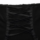 PUNK RAVE Women's Gothic Floral Embroidered Irregular Fishtail Skirt Black