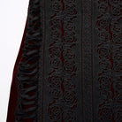 PUNK RAVE Women's Gothic Floral Embroidered Irregular Fishtail Skirt Red