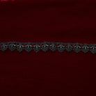 PUNK RAVE Women's Gothic Floral Embroidered Irregular Fishtail Skirt Red