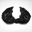 PUNK RAVE Women's Gothic Floral Feather Wing Headwear
