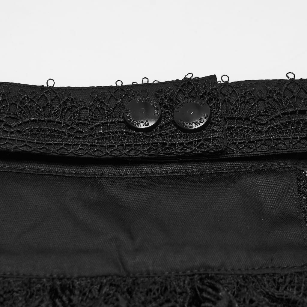 PUNK RAVE Women's Gothic Floral Lace Collar