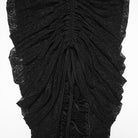 PUNK RAVE Women's Gothic Floral Lace Drawstring Ruched Flared Pants