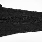 PUNK RAVE Women's Gothic Floral Lace Drawstring Ruched Flared Pants