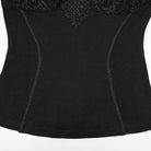 PUNK RAVE Women's Gothic Floral Lace Short Sleeved Top