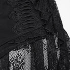 PUNK RAVE Women's Gothic Floral Lace Splice Shorts