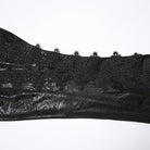 PUNK RAVE Women's Gothic Floral Printed Flared Pants Black