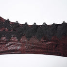 PUNK RAVE Women's Gothic Floral Printed Flared Pants Red