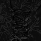 PUNK RAVE Women's Gothic Floral Printed Lace-up Jacket Black