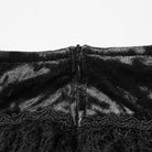 PUNK RAVE Women's Gothic High-low Hem Lace Skirt Black