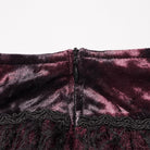 PUNK RAVE Women's Gothic High-low Hem Lace Skirt Red