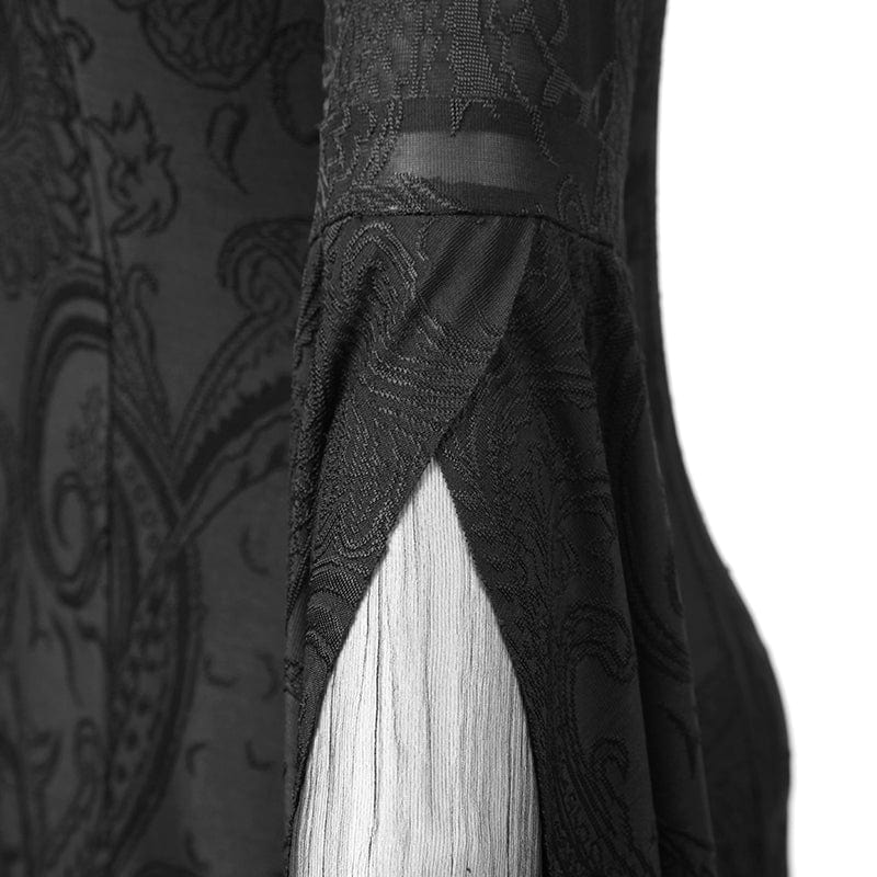 PUNK RAVE Women's Gothic Hooded Witch Maxidress Halloween Priestess Dress