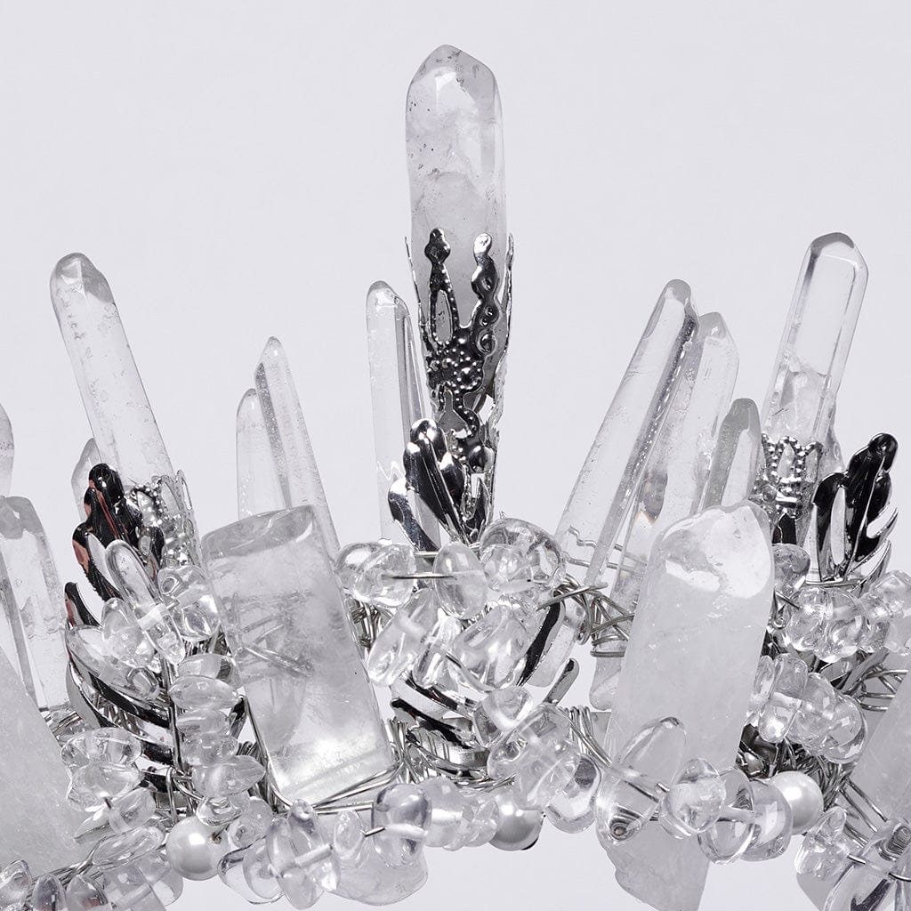 PUNK RAVE Women's Gothic Irregular Beaded Crystal Headwear