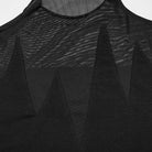 PUNK RAVE Women's Gothic Irregular Mesh Splice Shirt