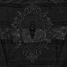 PUNK RAVE Women's Gothic Irregular Puff Sleeved Lace Dress