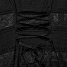 PUNK RAVE Women's Gothic Irregular Puff Sleeved Lace Dress