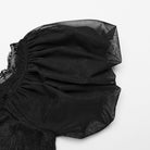 PUNK RAVE Women's Gothic Irregular Puff Sleeved Mesh Dress