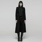 PUNK RAVE Women's Gothic Jacquard Double-Breasted Coat