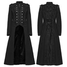 PUNK RAVE Women's Gothic Jacquard Double-Breasted Coat