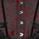 PUNK RAVE Women's Gothic Jacquard Tassels Underbust Corset Black-Red