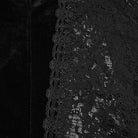 PUNK RAVE Women's Gothic Lace Embroidered Velvet Skirt