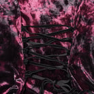 PUNK RAVE Women's Gothic Lace Splice Lace-up Flared Sleeved Shirt Red