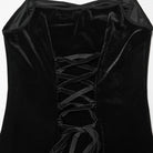 PUNK RAVE Women's Gothic Lace Splice Lace-up Slip Dress