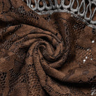 PUNK RAVE Women's Gothic Lace Tassels Flared Pants Coffee