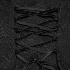 PUNK RAVE Women's Gothic Lace Turn-down Collar Puff Short Sleeved Shirt