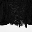 PUNK RAVE Women's Gothic Lace-up Floral  Midi Skirt