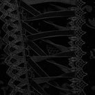 PUNK RAVE Women's Gothic Lace-up Lace Hem Underbust Corset