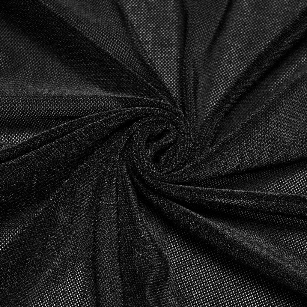 PUNK RAVE Women's Gothic Lace-up Long Skirt Black