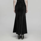 PUNK RAVE Women's Gothic Lace-up Long Skirt Black