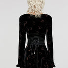 PUNK RAVE Women's Gothic Lace-up Mesh Splice Underbust Corset