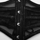 PUNK RAVE Women's Gothic Lace-up Mesh Splice Underbust Corset