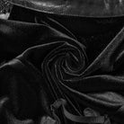 PUNK RAVE Women's Gothic Lace-up Puff Sleeved Top Black