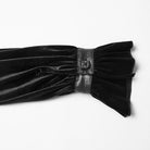 PUNK RAVE Women's Gothic Lace-up Puff Sleeved Top Black