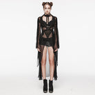 PUNK RAVE Women's Gothic Lapel Collar Flared Sleeved Cardigan