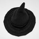 PUNK RAVE Women's Gothic Layered Ruffle Witch Knitted Hat