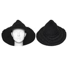 PUNK RAVE Women's Gothic Layered Ruffle Witch Knitted Hat