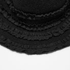 PUNK RAVE Women's Gothic Layered Ruffle Witch Knitted Hat