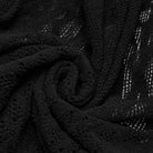 PUNK RAVE Women's Gothic Mesh Cutout Sheer Long Sleeved Dress