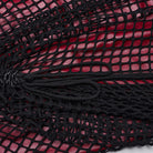 PUNK RAVE Women's Gothic Mesh Splice Drawstring Slip Dress Red