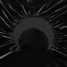 PUNK RAVE Women's Gothic Moon Cutout Mesh Splice Velvet Shirt