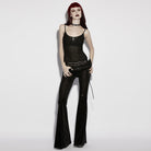 PUNK RAVE Women's Gothic Moon Mesh Tank Top